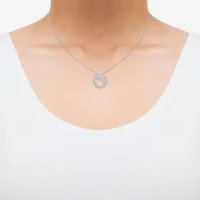 Limited Quantities! "Mama" Womens 1/3 CT. T.W. Natural White Diamond Sterling Silver Circle 18 Inch Pendant Necklace