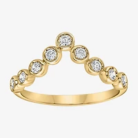 Limited Quantities! Womens 8.5MM 1/3 CT. T.W. Lab Grown White Diamond 14K Gold Over Silver Band