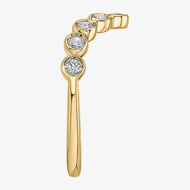 Limited Quantities! Womens 8.5MM 1/3 CT. T.W. Lab Grown White Diamond 14K Gold Over Silver Band