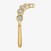Limited Quantities! Womens 8.5MM 1/3 CT. T.W. Lab Grown White Diamond 14K Gold Over Silver Band