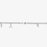 Limited Quantities! Womens 1/4 CT. T.W. Natural White Diamond Sterling Silver Round Charm Bracelet