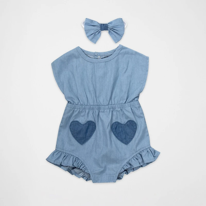 Baby Essentials Girls Sleeveless Romper