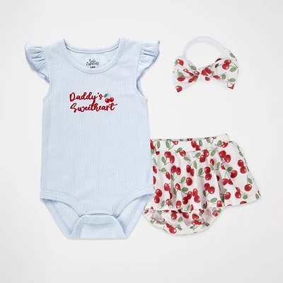 Baby Essentials Girls 3-pc. Short Set
