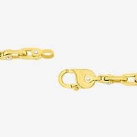 Mens Stainless Steel 8 1/2 Inch Solid Mariner Chain Bracelet