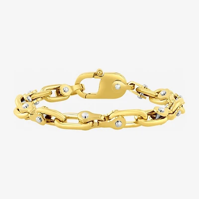 Mens Stainless Steel 8 1/2 Inch Solid Mariner Chain Bracelet