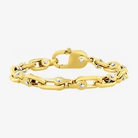 Mens Stainless Steel 8 1/2 Inch Solid Mariner Chain Bracelet