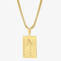 Steeltime Mens 18K Gold Over Stainless Steel 24 Inch Pendant Necklace