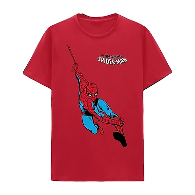 Little & Big Kid Boys Crew Neck Short Sleeve Regular Fit Spiderman Graphic T-Shirt