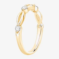 (F / Vs2) Womens 2.5MM 1/4 CT. T.W. Lab Grown White Diamond 10K Gold Wedding Band