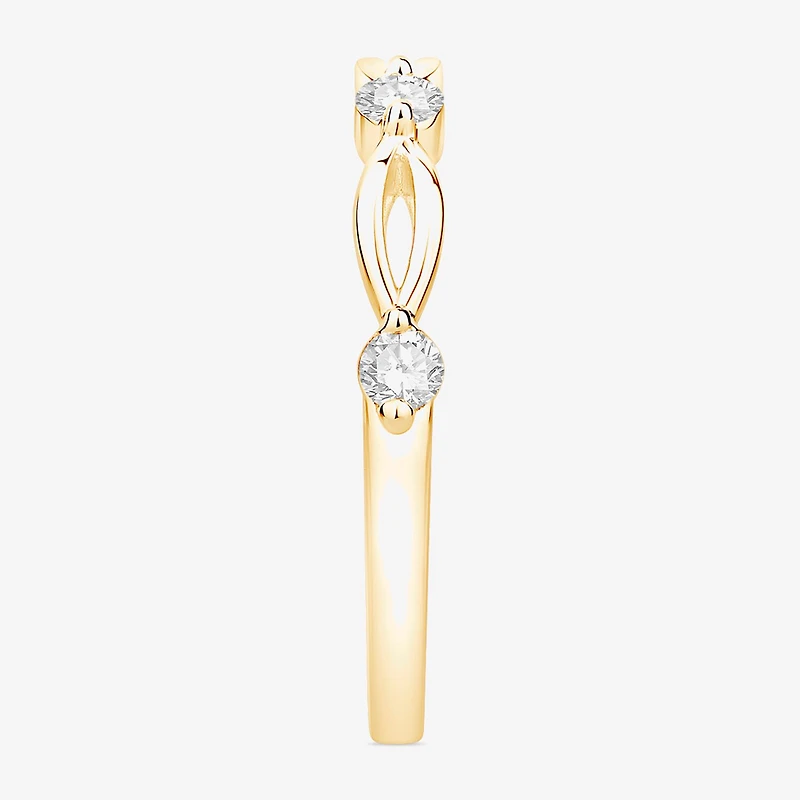 (F / Vs2) Womens 2.5MM 1/4 CT. T.W. Lab Grown White Diamond 10K Gold Wedding Band