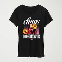 Chaos Coordinator Scarlet Witch Womens Crew Neck Short Sleeve Classic Fit Marvel Graphic T-Shirt