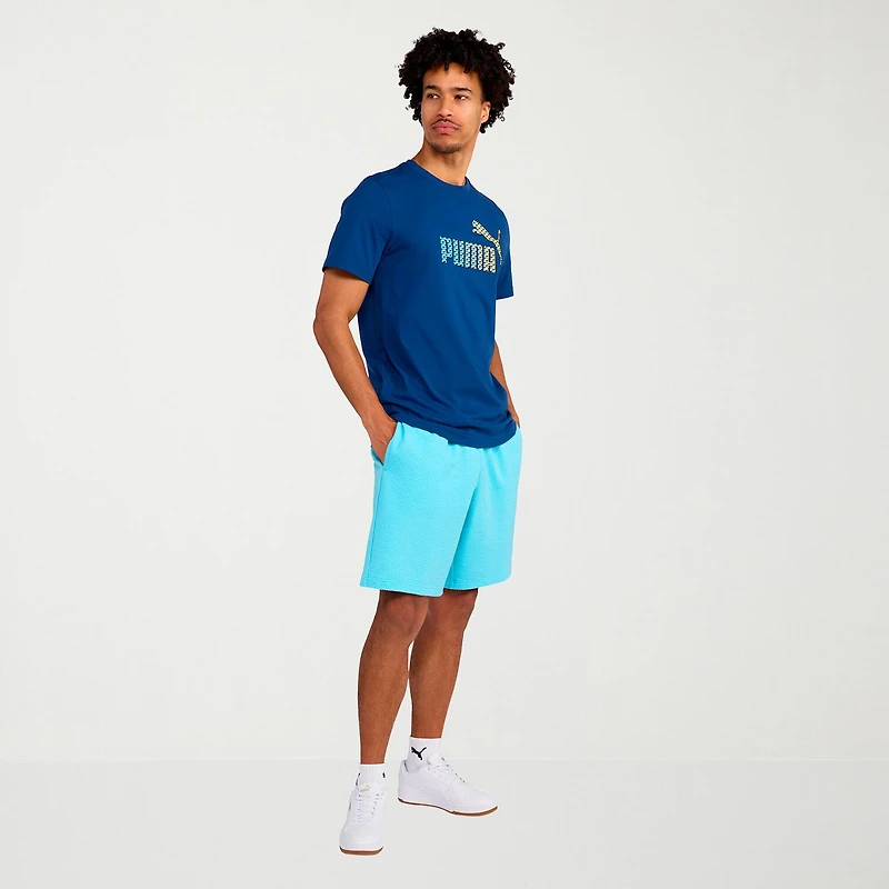 PUMA Mens Crew Neck Short Sleeve Regular Fit Graphic T-Shirt