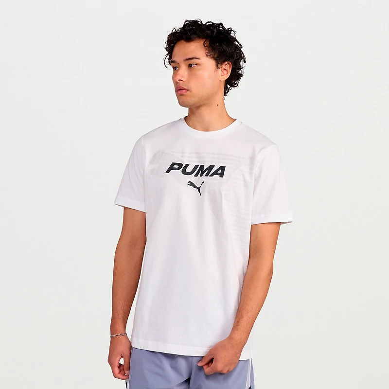 PUMA Mens Crew Neck Short Sleeve Regular Fit Graphic T-Shirt