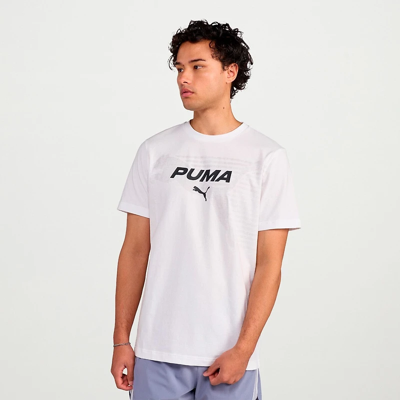 PUMA Mens Crew Neck Short Sleeve Regular Fit Graphic T-Shirt