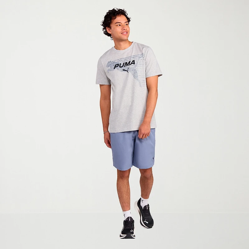 PUMA Mens Crew Neck Short Sleeve Regular Fit Graphic T-Shirt