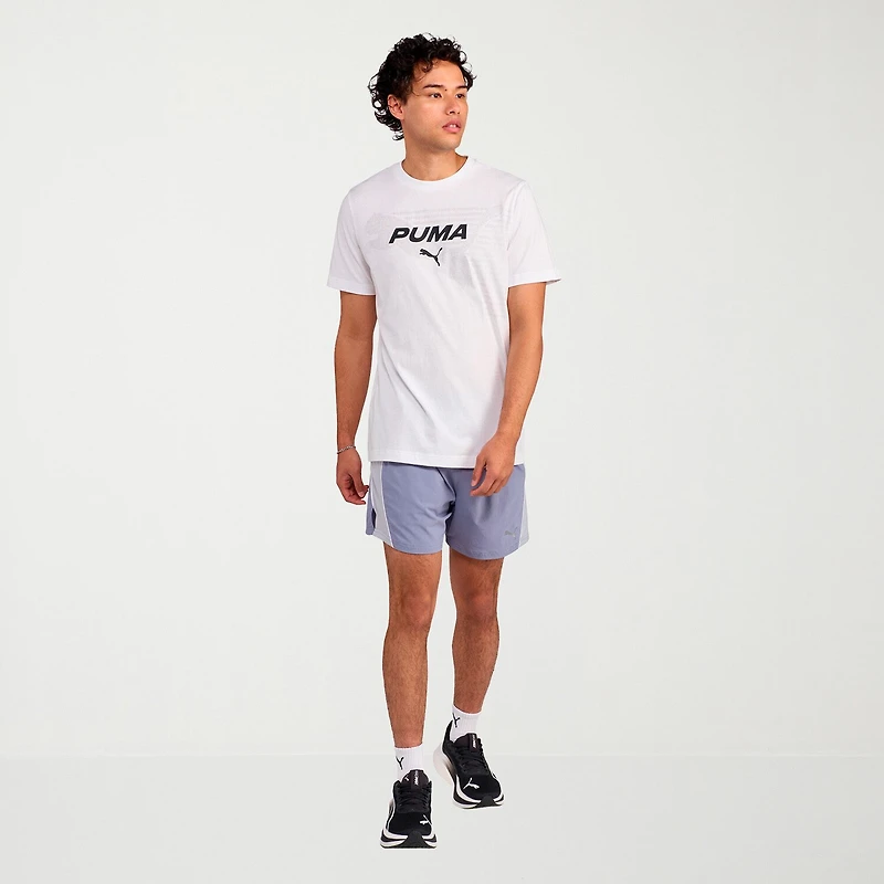 PUMA Mens Crew Neck Short Sleeve Regular Fit Graphic T-Shirt