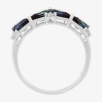 Limited Quantities! Womens 2MM Genuine Blue Alexandrite Sterling Silver Band