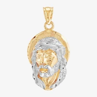 Jesus Unisex Adult 14K Two Tone Gold Pendant
