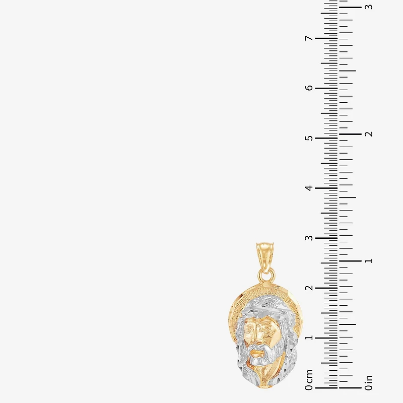 Jesus Unisex Adult 14K Two Tone Gold Pendant
