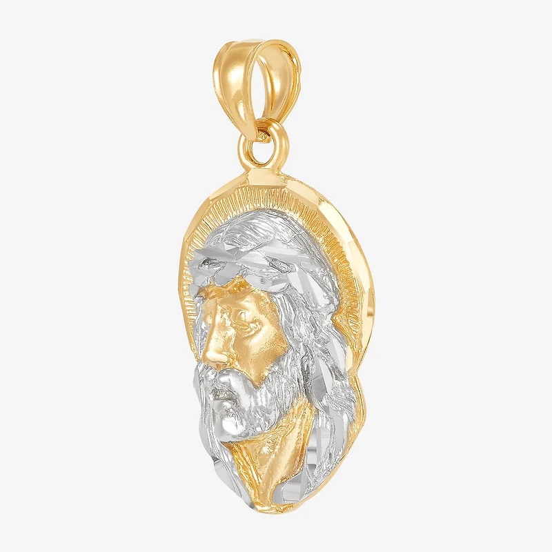 Jesus Unisex Adult 14K Two Tone Gold Pendant