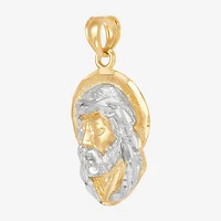 Jesus Unisex Adult 14K Two Tone Gold Pendant