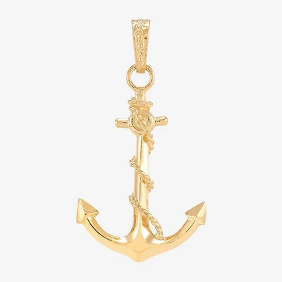 Unisex Adult 10K Gold Anchor Pendant