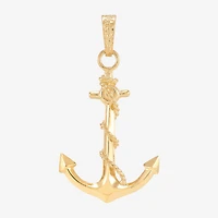 Unisex Adult 10K Gold Anchor Pendant