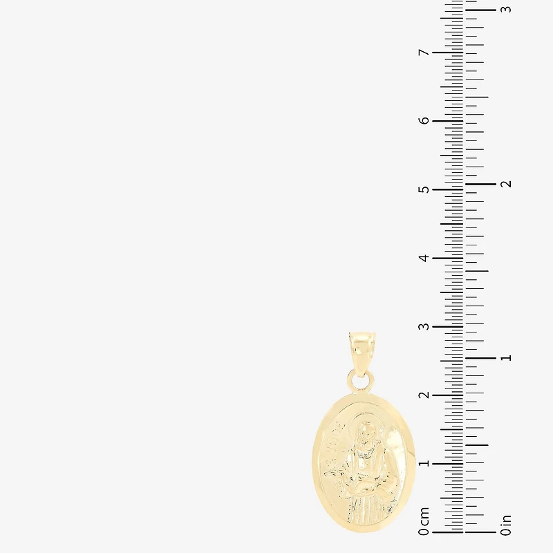 St. Jude Unisex Adult 14K Gold Oval Pendant