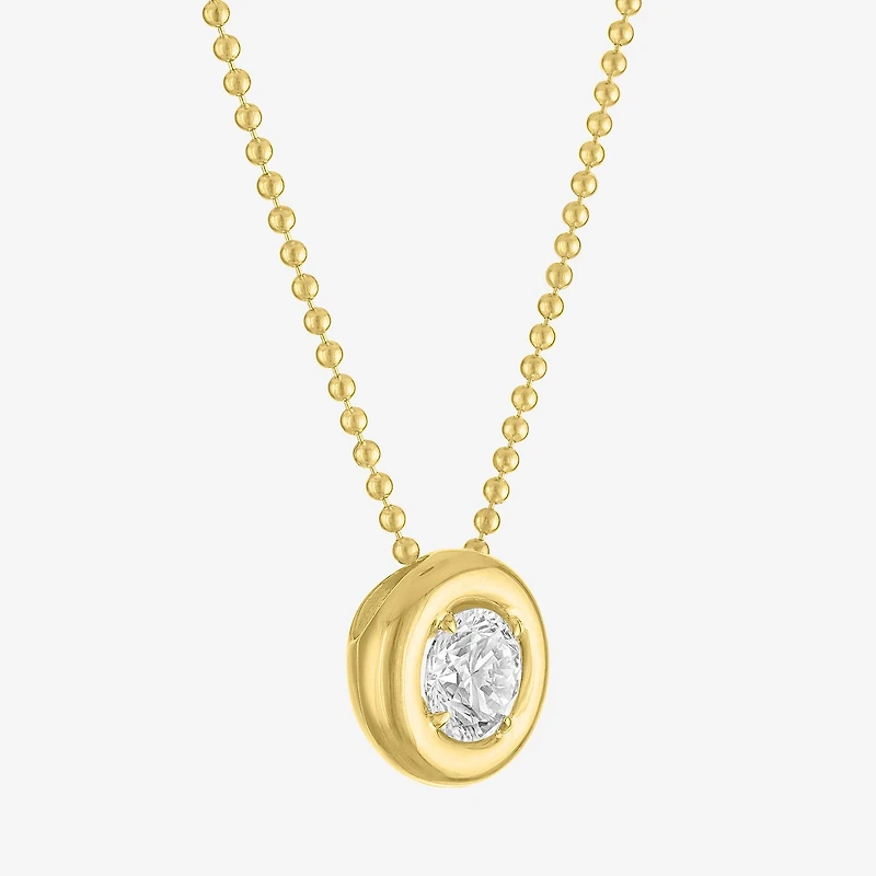Diamond Addiction (G-H / Si2-I1) Womens 1 1/ CT. T.W. Lab Grown White Diamond 14K Gold Over Silver 18 Inch Pendant Necklace