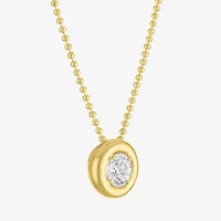 Diamond Addiction (G-H / Si2-I1) Womens 1 1/ CT. T.W. Lab Grown White Diamond 14K Gold Over Silver 18 Inch Pendant Necklace