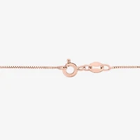 G-H / Si2-I1) Womens 1/10 CT. T.W. Lab Grown White Diamond 14K Rose Gold Over Silver Heart 18 Inch Pendant Necklace