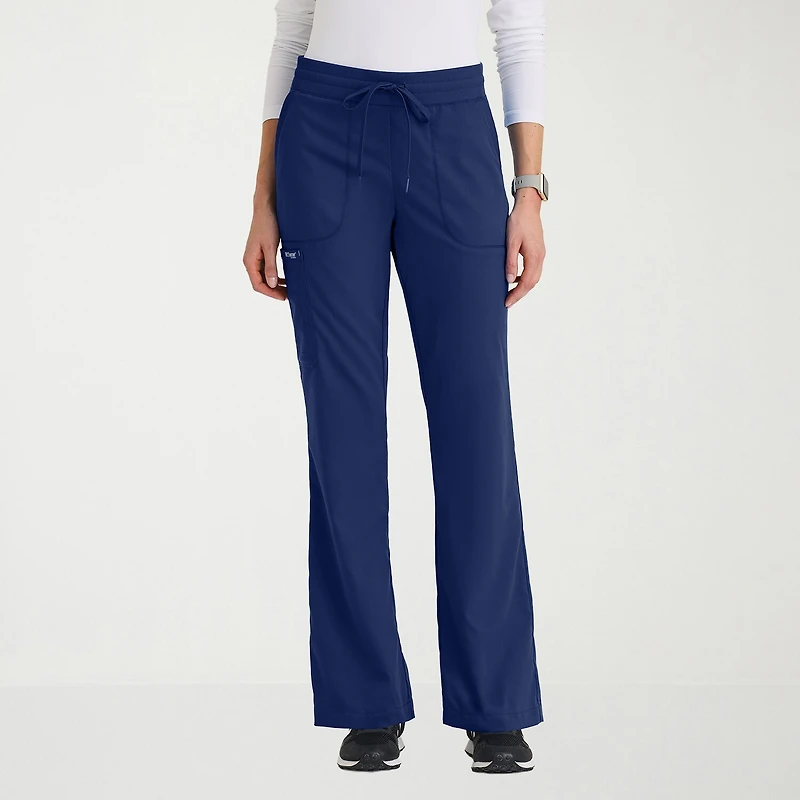 Grey's Anatomy™ by Barco Classic Grp735 Erin 5-Pocket Mid-Rise Fit & Flare Leg Womens Stretch Fabric Moisture Wicking Scrub Pant