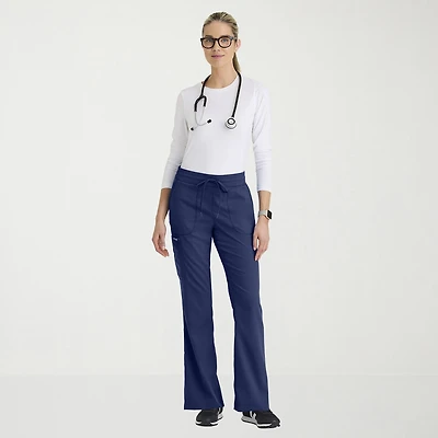 Grey's Anatomy™ by Barco Classic Grp735 Erin 5-Pocket Mid-Rise Fit & Flare Leg Womens Stretch Fabric Moisture Wicking Scrub Pant