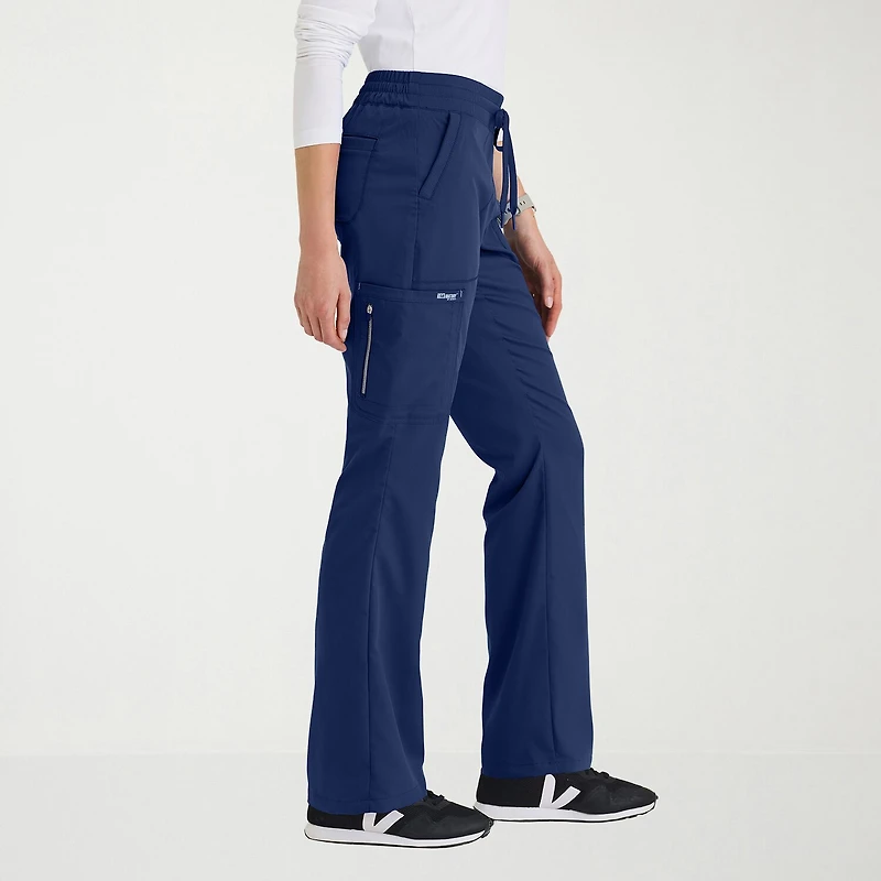 Grey's Anatomy™ by Barco Classic Grp735 Erin 5-Pocket Mid-Rise Fit & Flare Leg Womens Stretch Fabric Moisture Wicking Scrub Pant