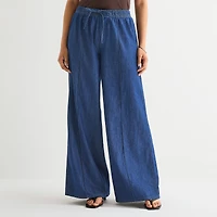 a.n.a Womens Tall Mid Rise Wide Leg Jean