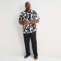 Stylus Mens Short Sleeve Regular Fit Big and Tall Button-Down Shirt