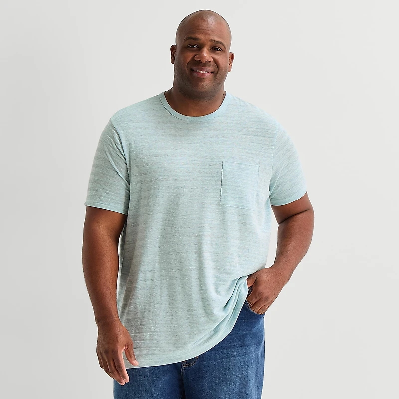 mutual weave Mens Round Neck Short Sleeve Big and Tall T-Shirt