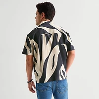 Arizona Mens Short Sleeve Regular Fit Button-Down Shirt