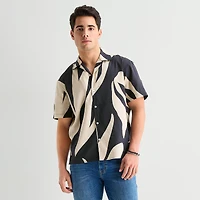 Arizona Mens Short Sleeve Regular Fit Button-Down Shirt