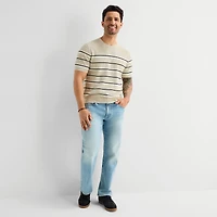 mutual weave Mens Crew Neck Short Sleeve Pullover Sweater