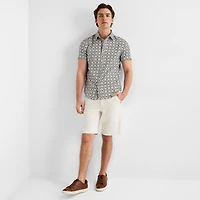 mutual weave Mens Short Sleeve Classic Fit Button-Down Shirt