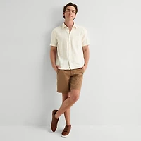 mutual weave Mens Short Sleeve Classic Fit Button-Down Shirt