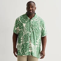 St. John's Bay Button-Down Mens Short Sleeve Big and Tall Camp Shirt