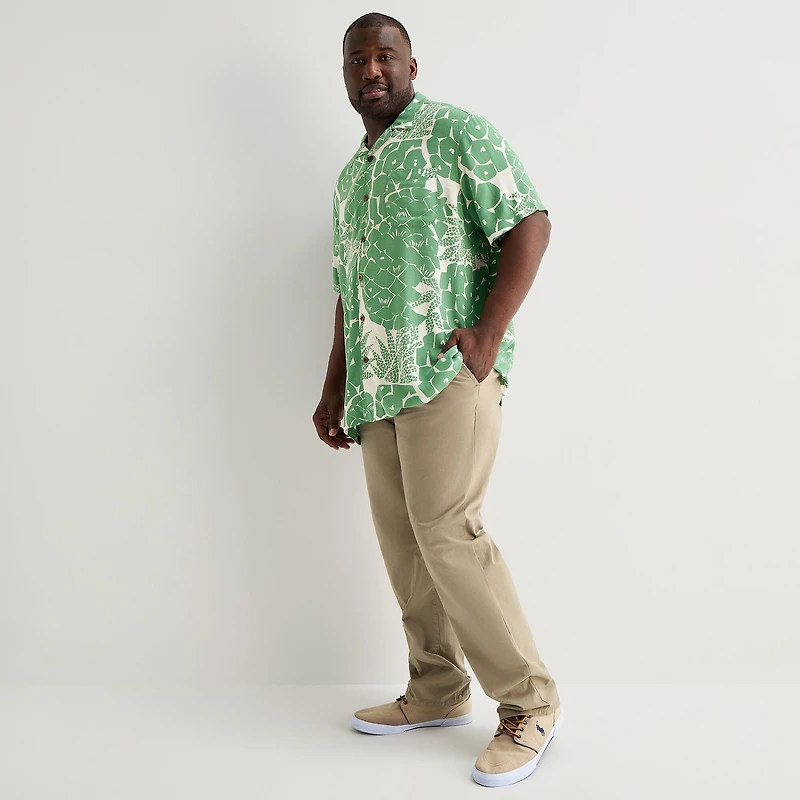 St. John's Bay Button-Down Mens Short Sleeve Big and Tall Camp Shirt