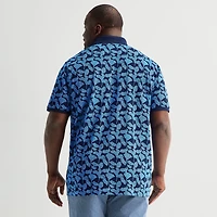 Shaquille O'Neal XLG™ Big and Tall Mens Regular Fit Short Sleeve Polo Shirt