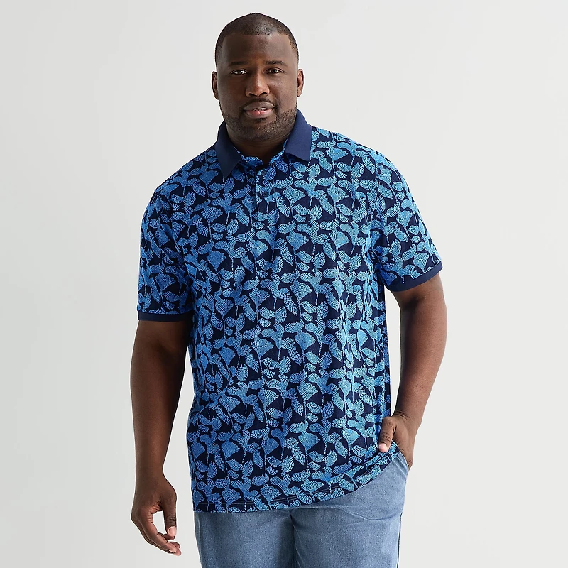 Shaquille O'Neal XLG™ Big and Tall Mens Regular Fit Short Sleeve Polo Shirt