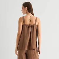 a.n.a Womens Square Neck Sleeveless Tunic Top