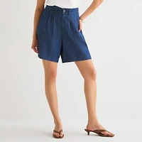 a.n.a Womens 7" High Rise Tailored Denim Short
