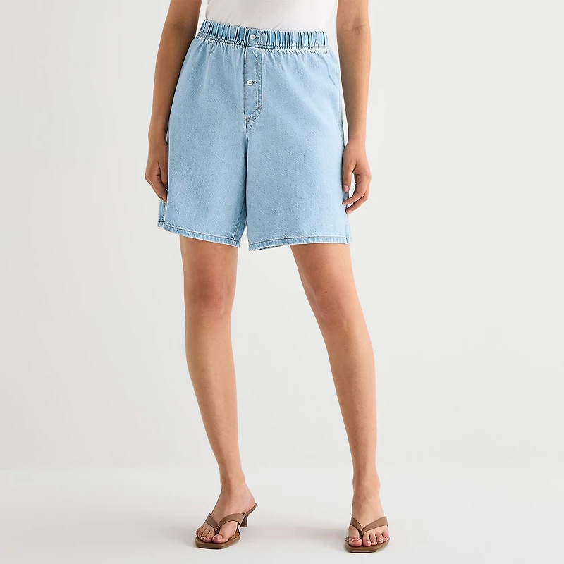 a.n.a Womens Denim Boxer Short