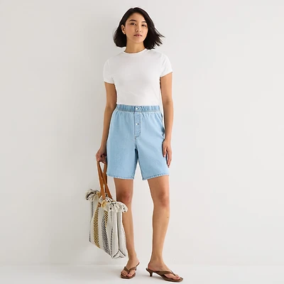 a.n.a Womens Denim Boxer Short